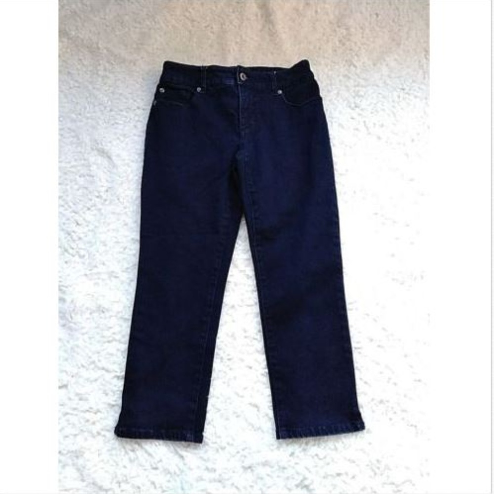 Chico's Capris Dark Wash Jeans Blue Size 00